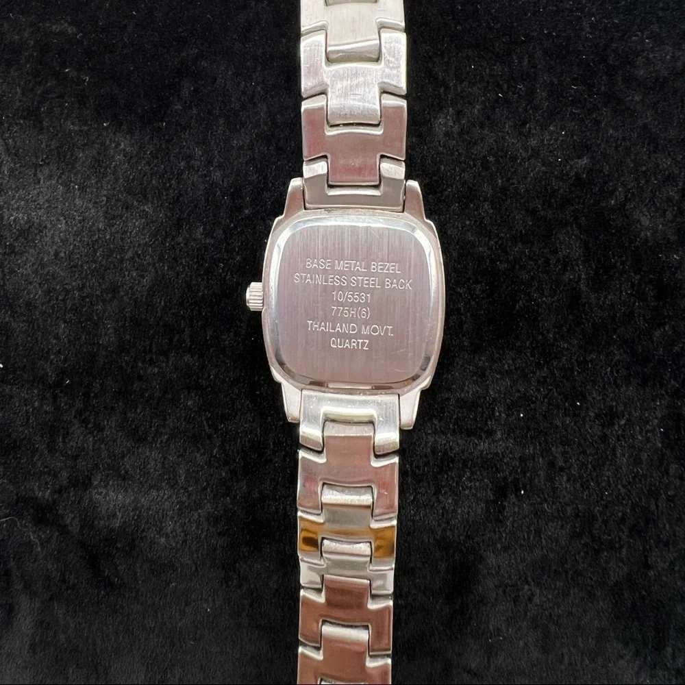 Anne Klein Silver Tone Bracelet Watch Date Display Needs Battery